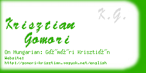 krisztian gomori business card